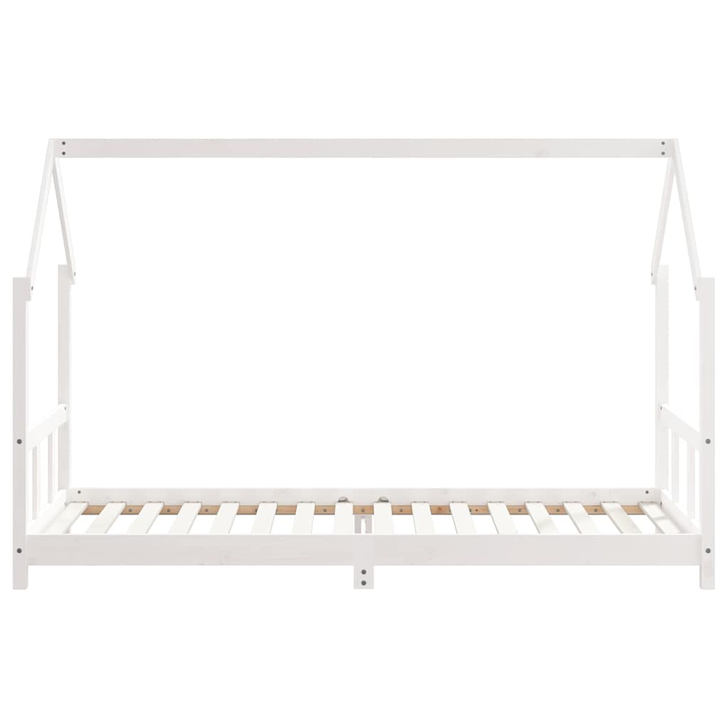 Kids Bed Frame White 90x200 cm Solid Wood Pine
