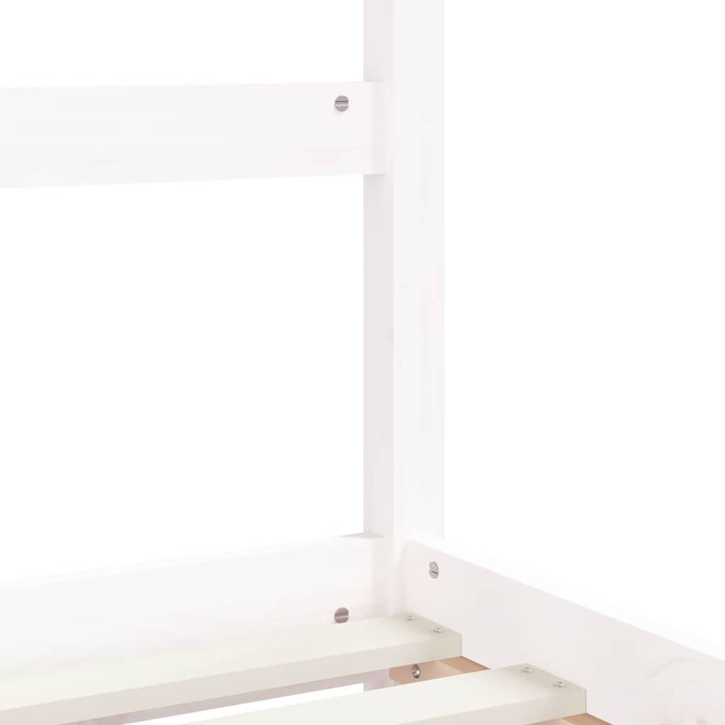 Kids Bed Frame White 90x200 cm Solid Wood Pine