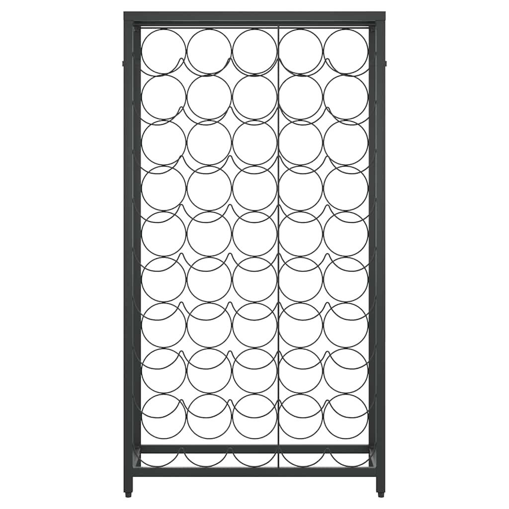 Wine Rack for 45 Bottles Black 54x18x100 cm Wrought Iron