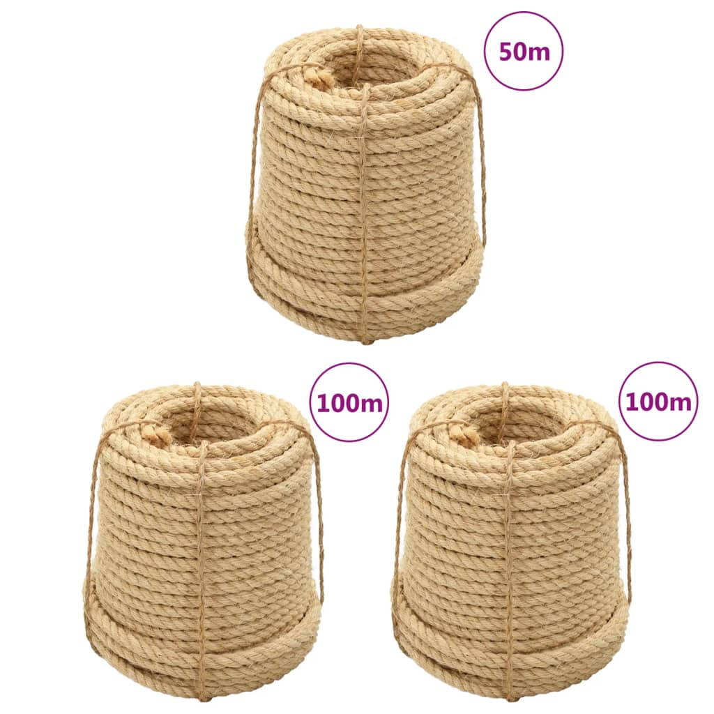 vidaXL Sisal Ropes 3 pcs 14 mm