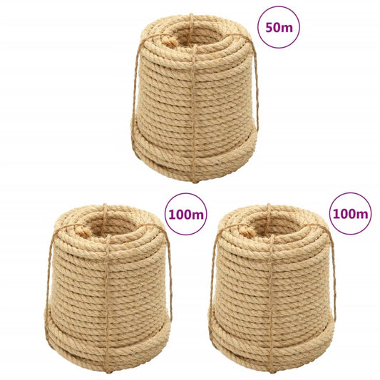 vidaXL Sisal Ropes 3 pcs 16 mm