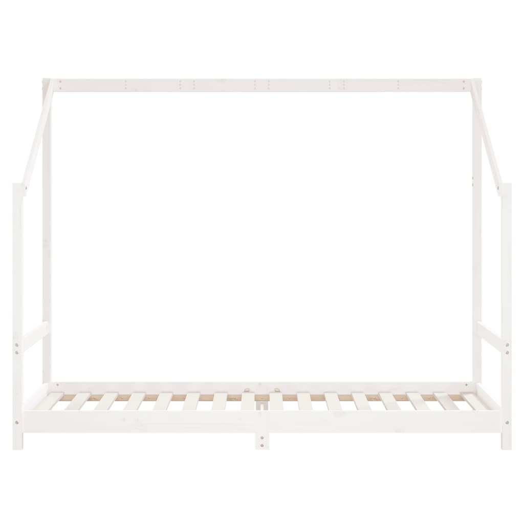 vidaXL Kids Bed Frame White 2x(90x200) cm Solid Wood Pine