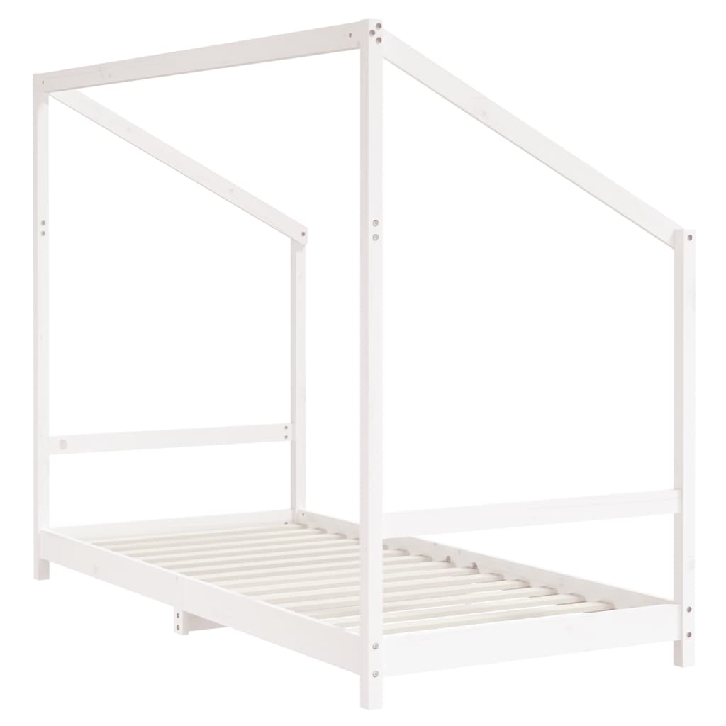 vidaXL Kids Bed Frame White 2x(90x200) cm Solid Wood Pine