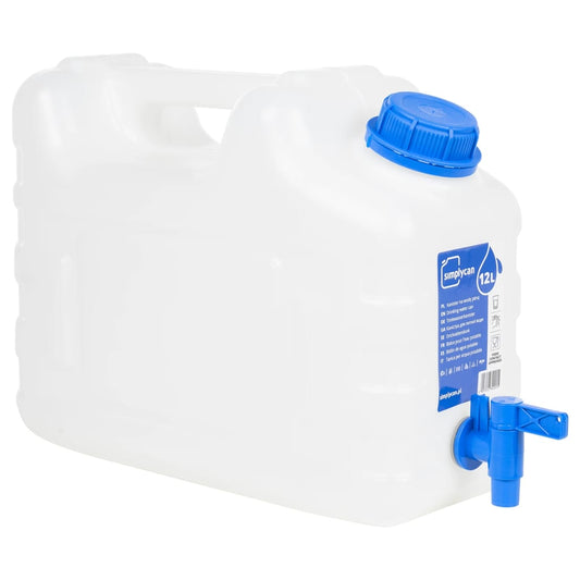 vidaXL Water Container with Tap Transparent 10 L Plastic