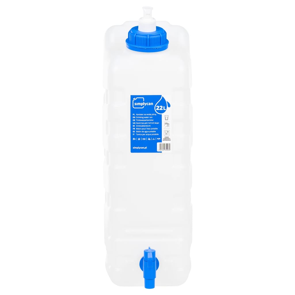 vidaXL Water Container with Tap and Soap Dispenser 20 L Plastic