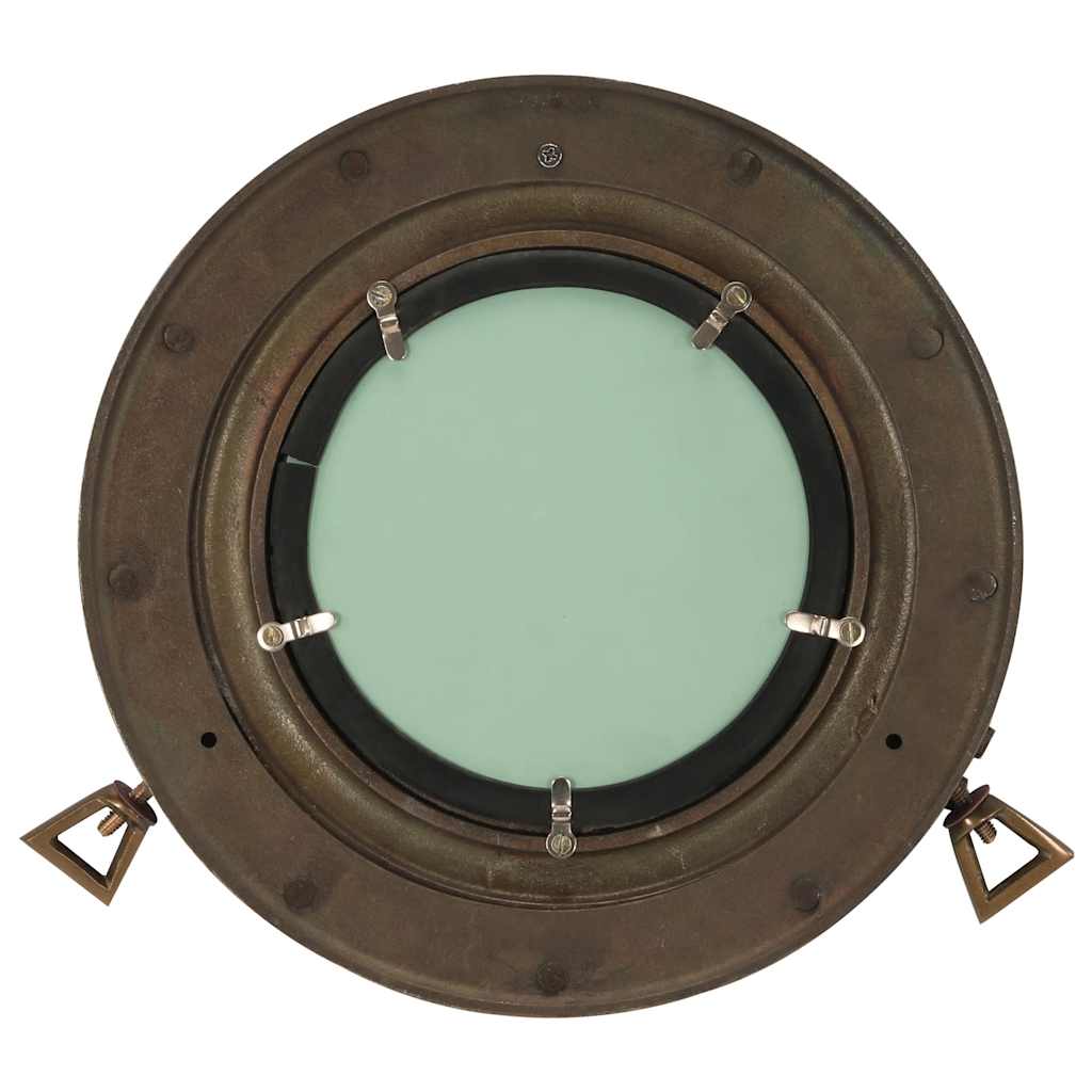  Porthole Mirror Wall Hanging Ø30 cm Aluminium and Glass