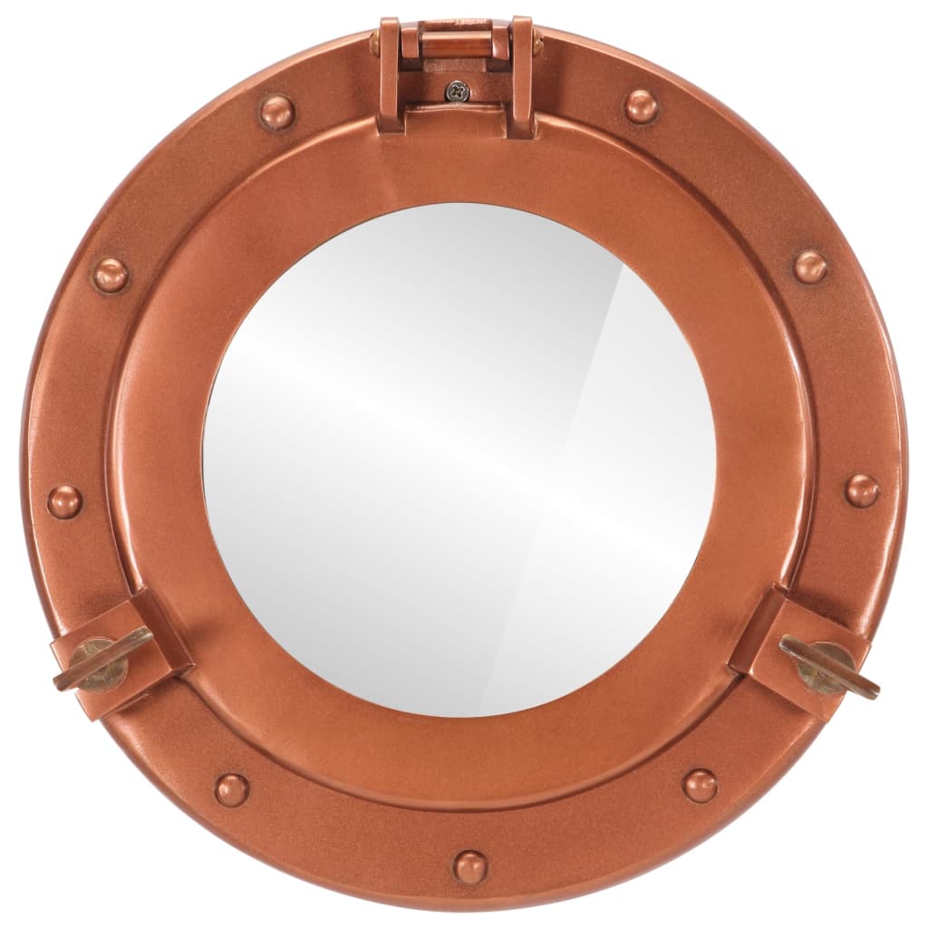 vidaXL Porthole Mirror Wall Hanging Ø30 cm Aluminium and Glass