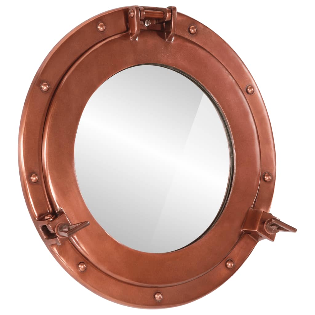 vidaXL Porthole Mirror Wall Hanging Ø38 cm Aluminium and Glass