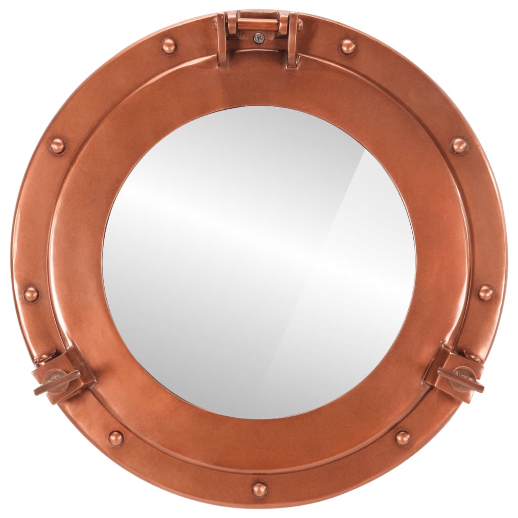 vidaXL Porthole Mirror Wall Hanging Ø38 cm Aluminium and Glass