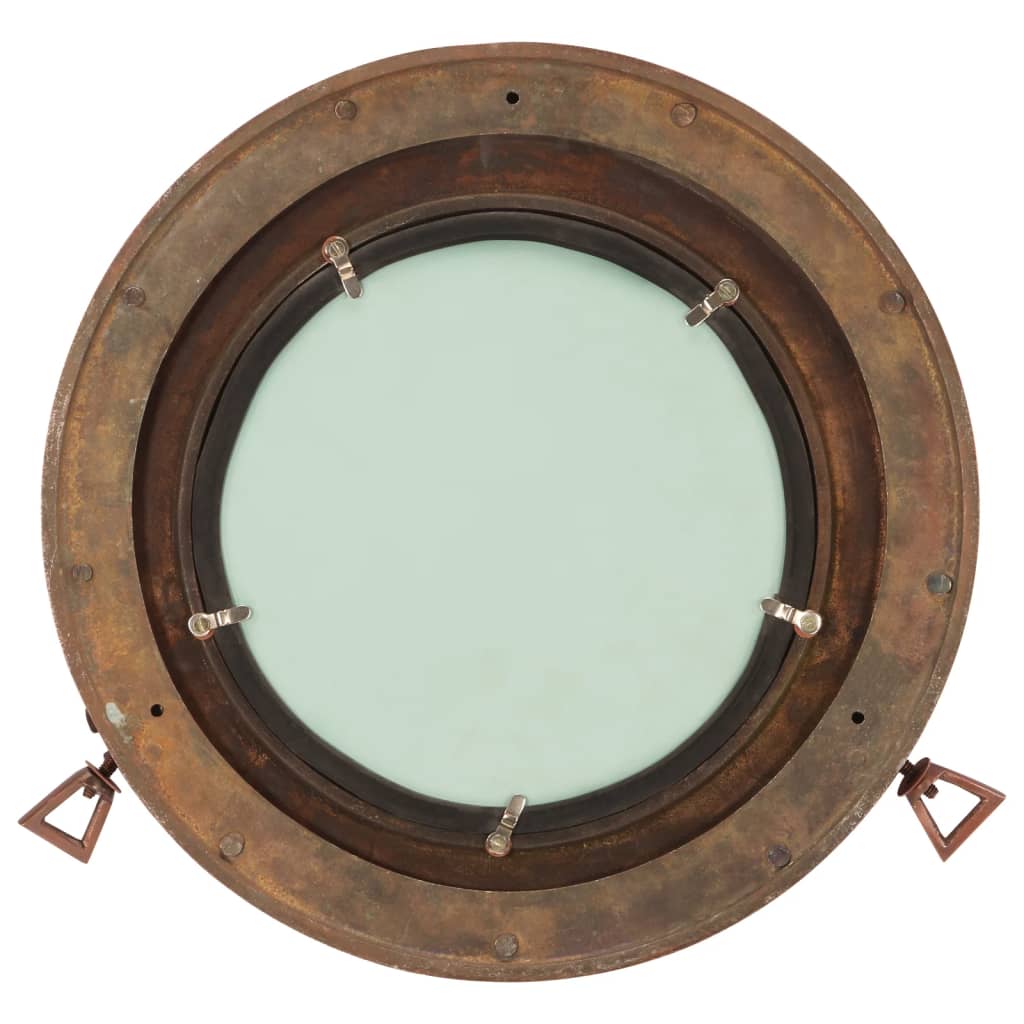 vidaXL Porthole Mirror Wall Hanging Ø38 cm Aluminium and Glass