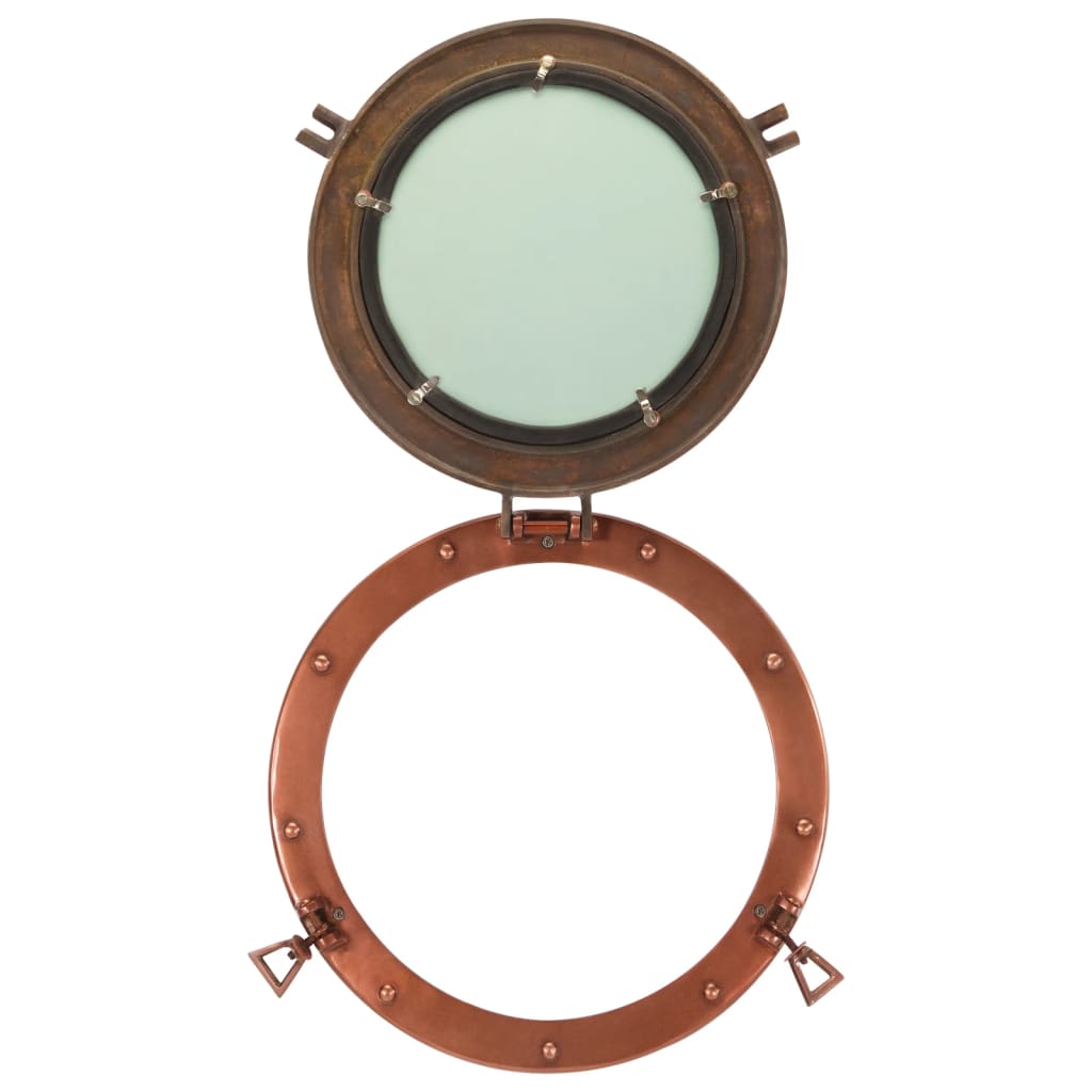 vidaXL Porthole Mirror Wall Hanging Ø38 cm Aluminium and Glass