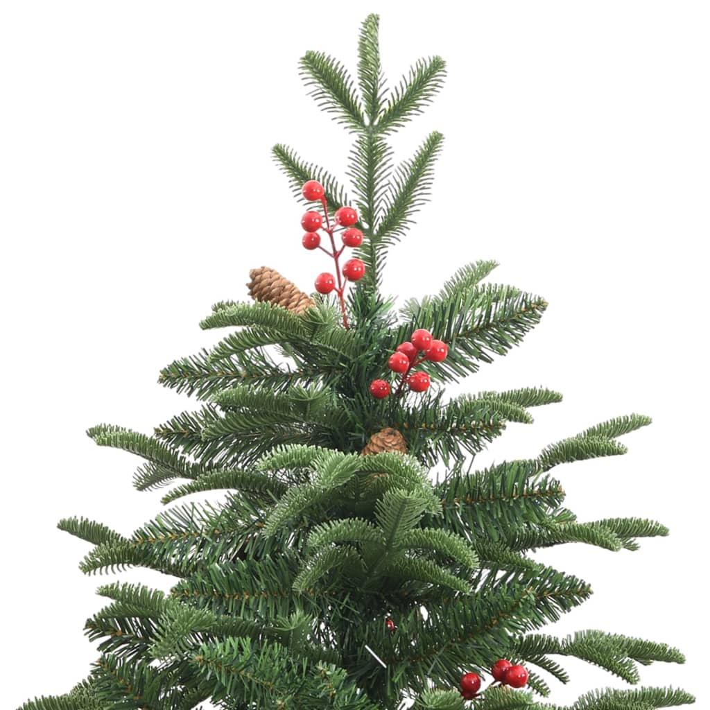 vidaXL Artificial Hinged Christmas Tree with Cones and Berries 180 cm