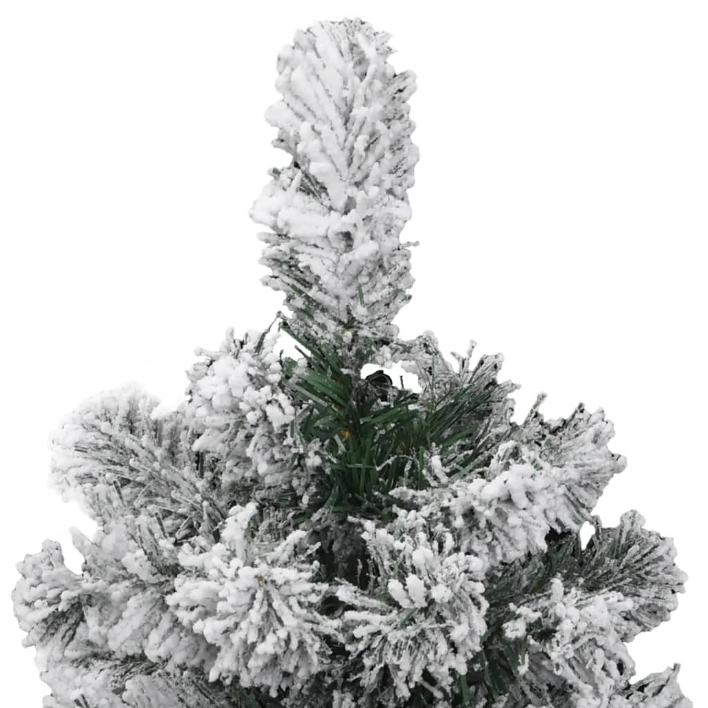 vidaXL Artificial Hinged Christmas Tree with Flocked Snow 120 cm