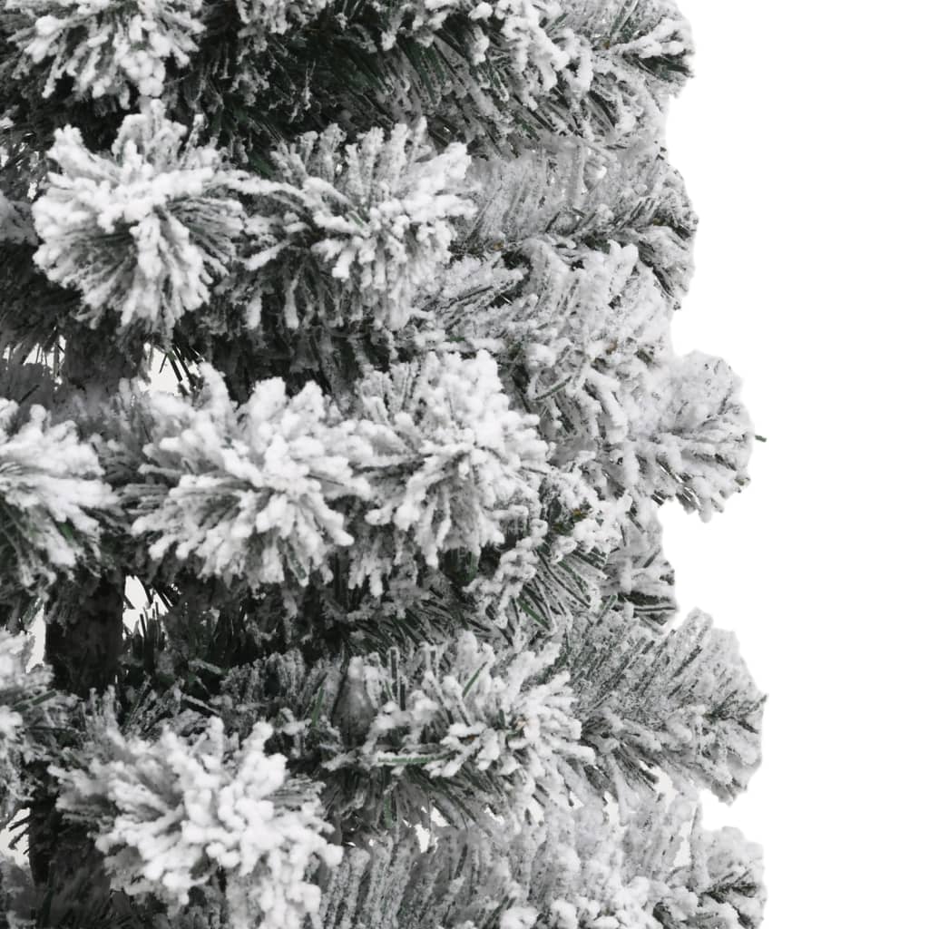 vidaXL Artificial Hinged Christmas Tree with Flocked Snow 120 cm