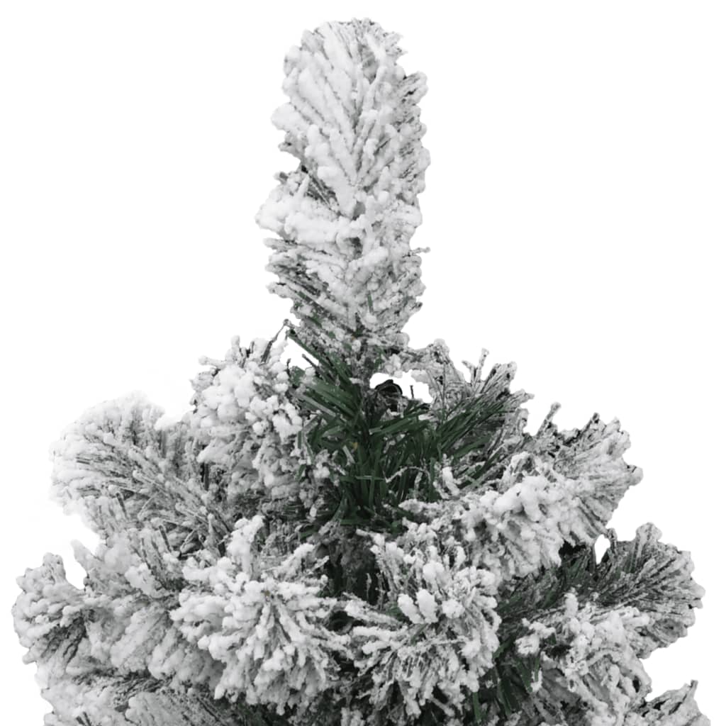 vidaXL Artificial Hinged Christmas Tree with Flocked Snow 150 cm