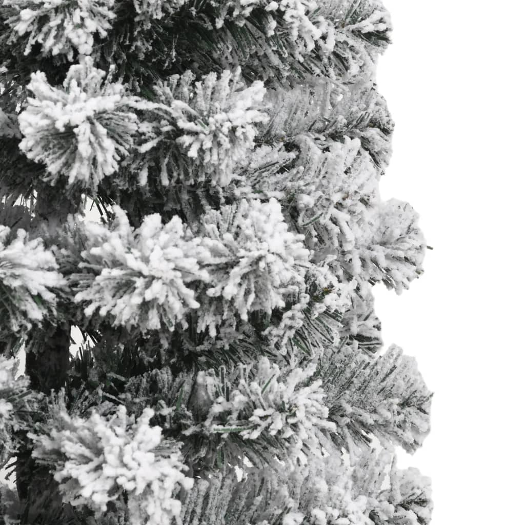 vidaXL Artificial Hinged Christmas Tree with Flocked Snow 150 cm