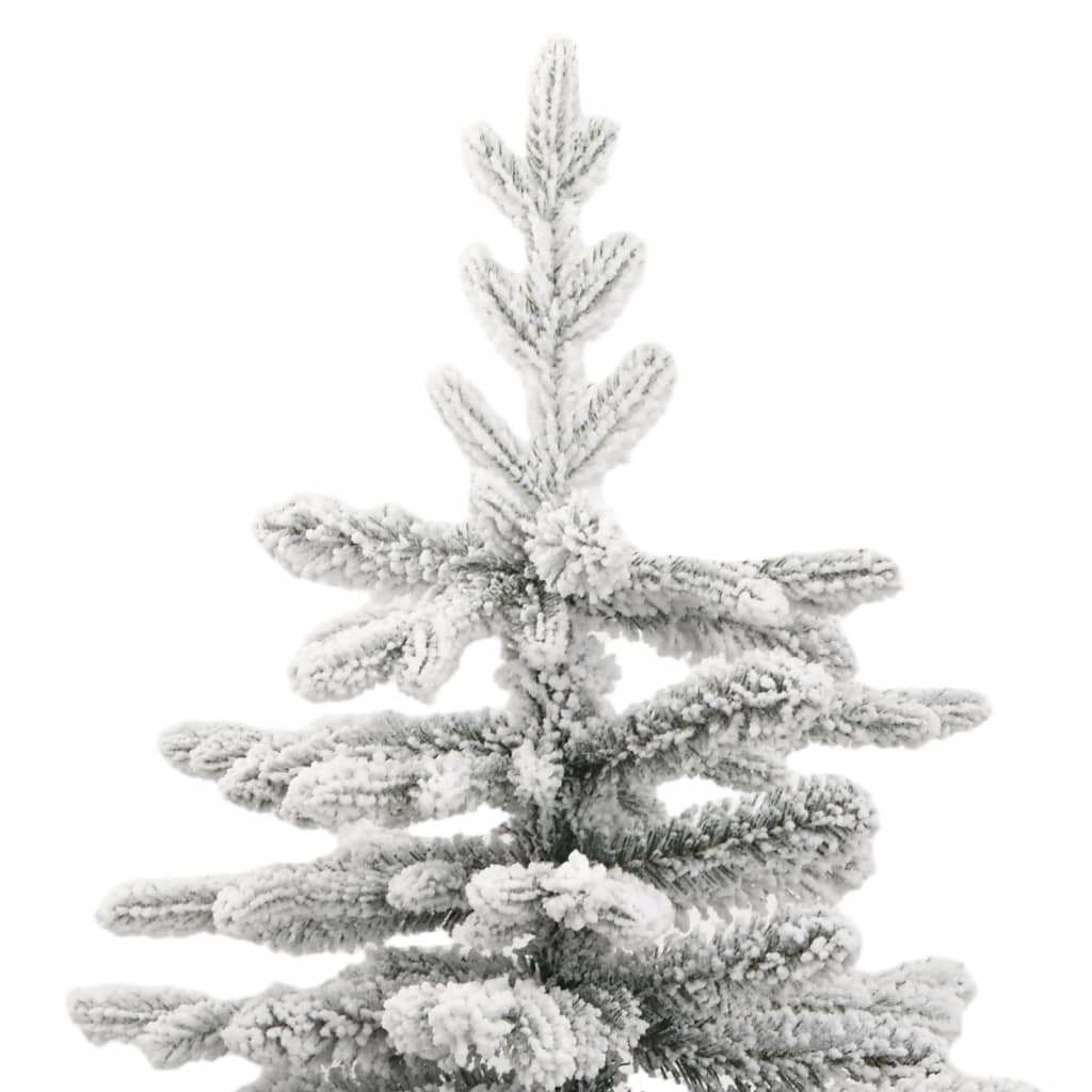 vidaXL Artificial Hinged Christmas Tree with Flocked Snow 240 cm