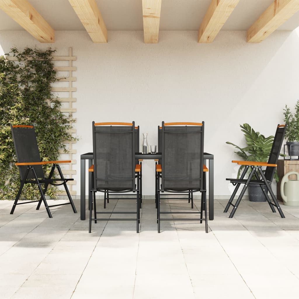 Garden Dining Set | Black, Brown