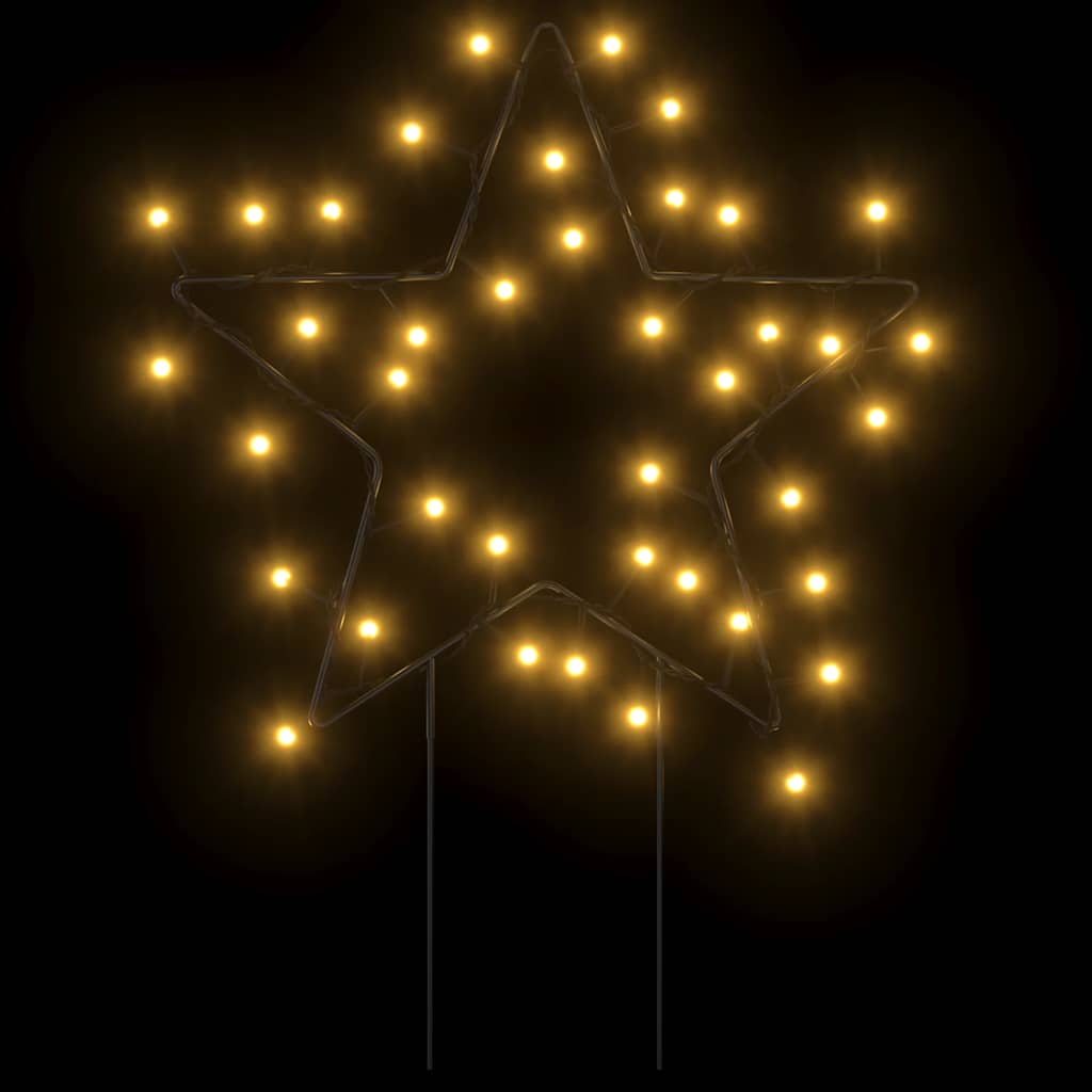 Christmas Light Decorations with Spikes 3 pcs Star 50 LEDs 29cm