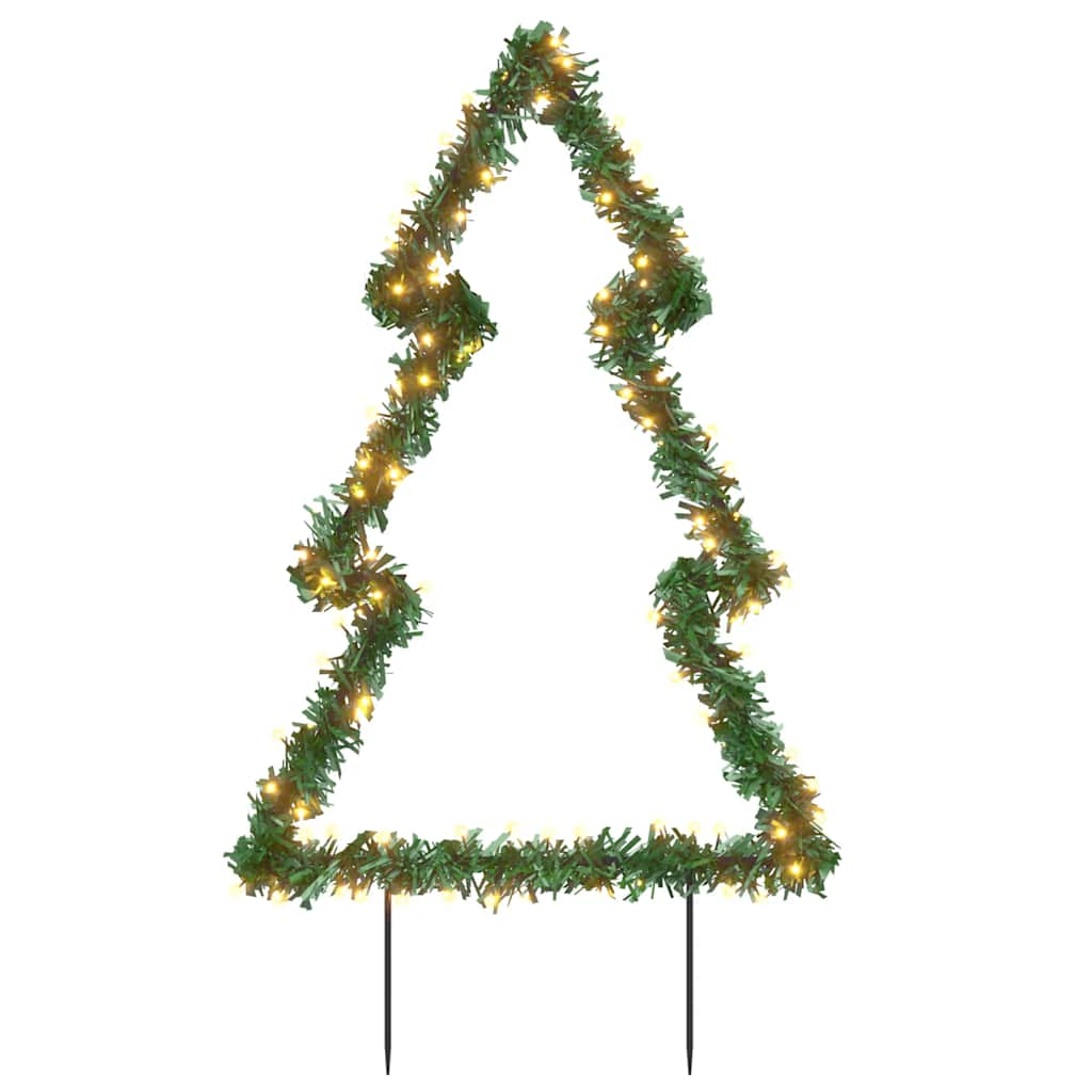 vidaXL Christmas Light Decoration with Ground Spikes Tree 115 LEDs 90 cm