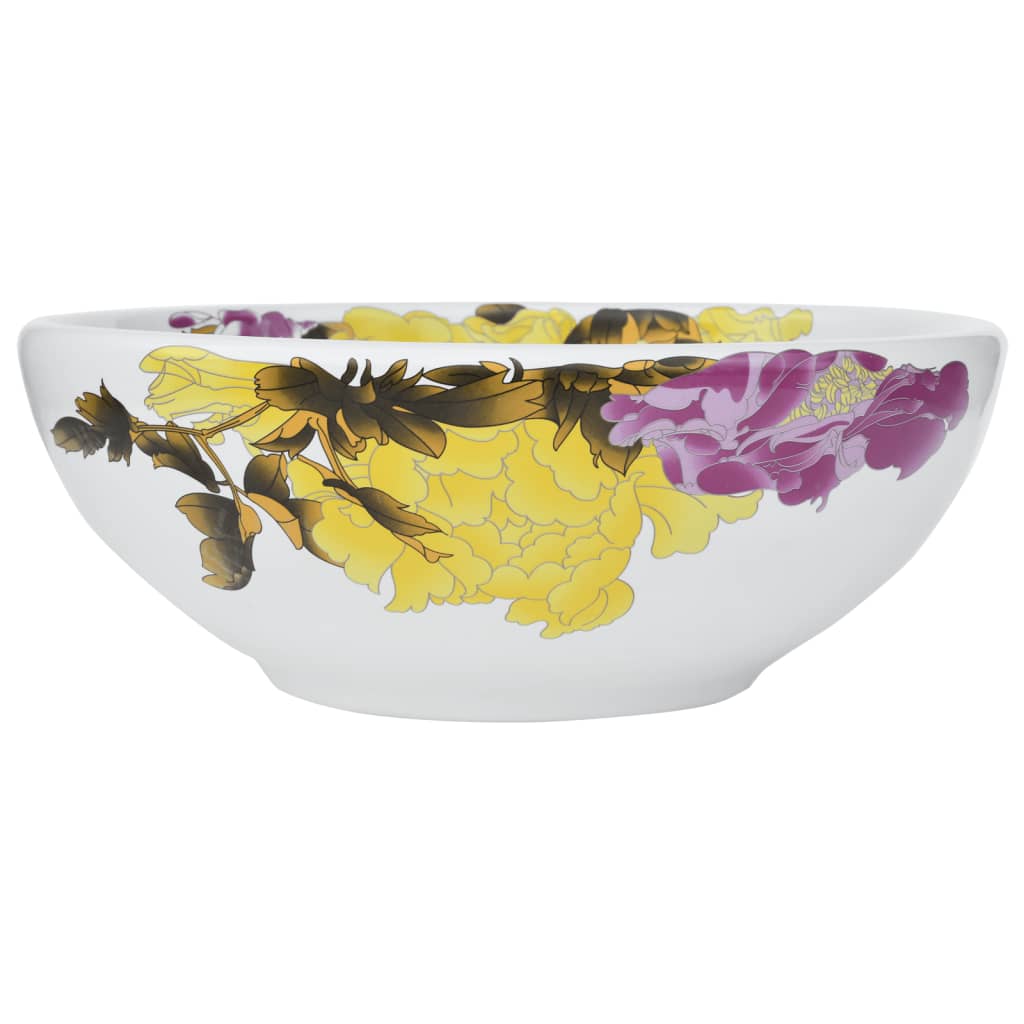 vidaXL Countertop Basin Multicolour Round Φ41x14 cm Ceramic