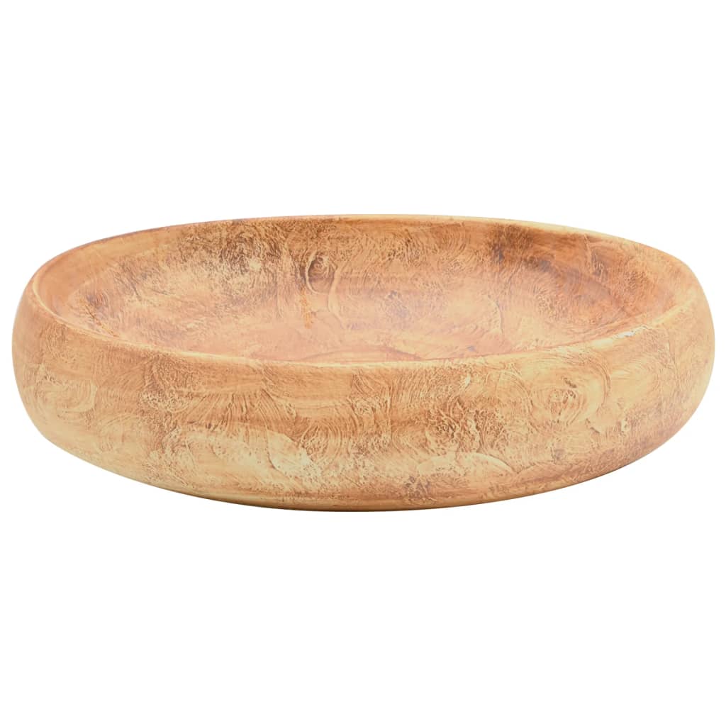 vidaXL Countertop Basin Brown Oval 59x40x15 cm Ceramic