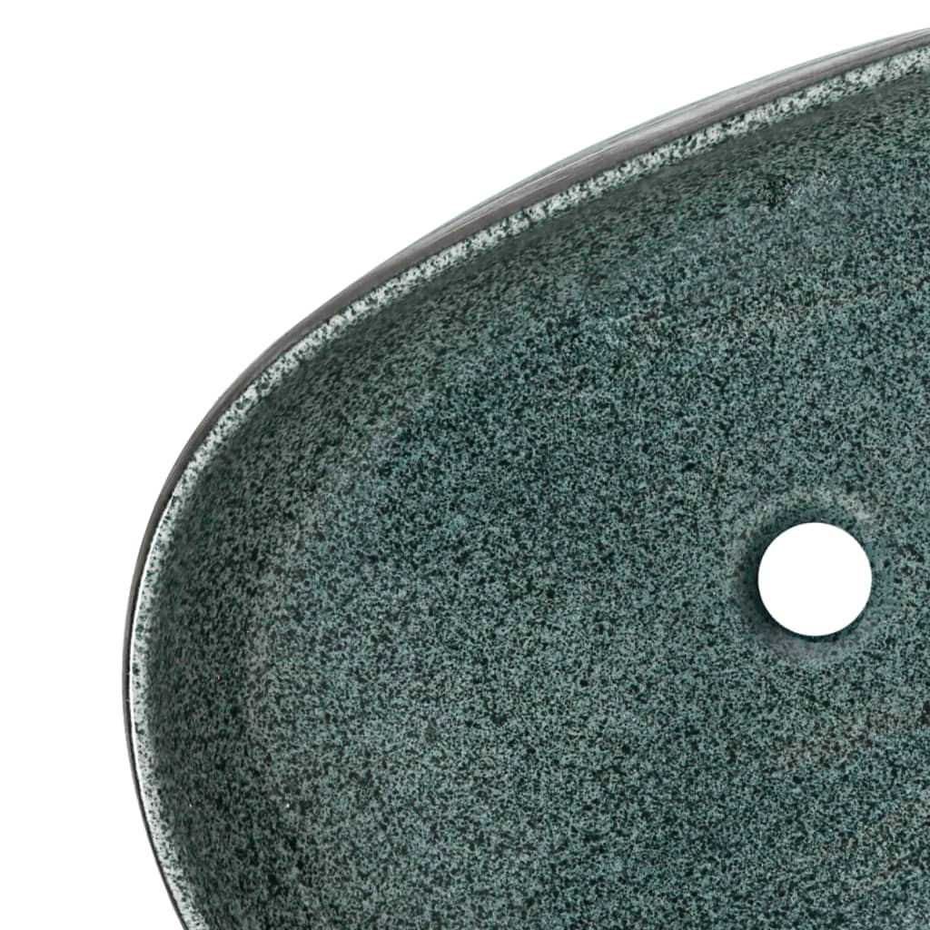 vidaXL Countertop Basin Turquoise Oval 59x40x14 cm Ceramic