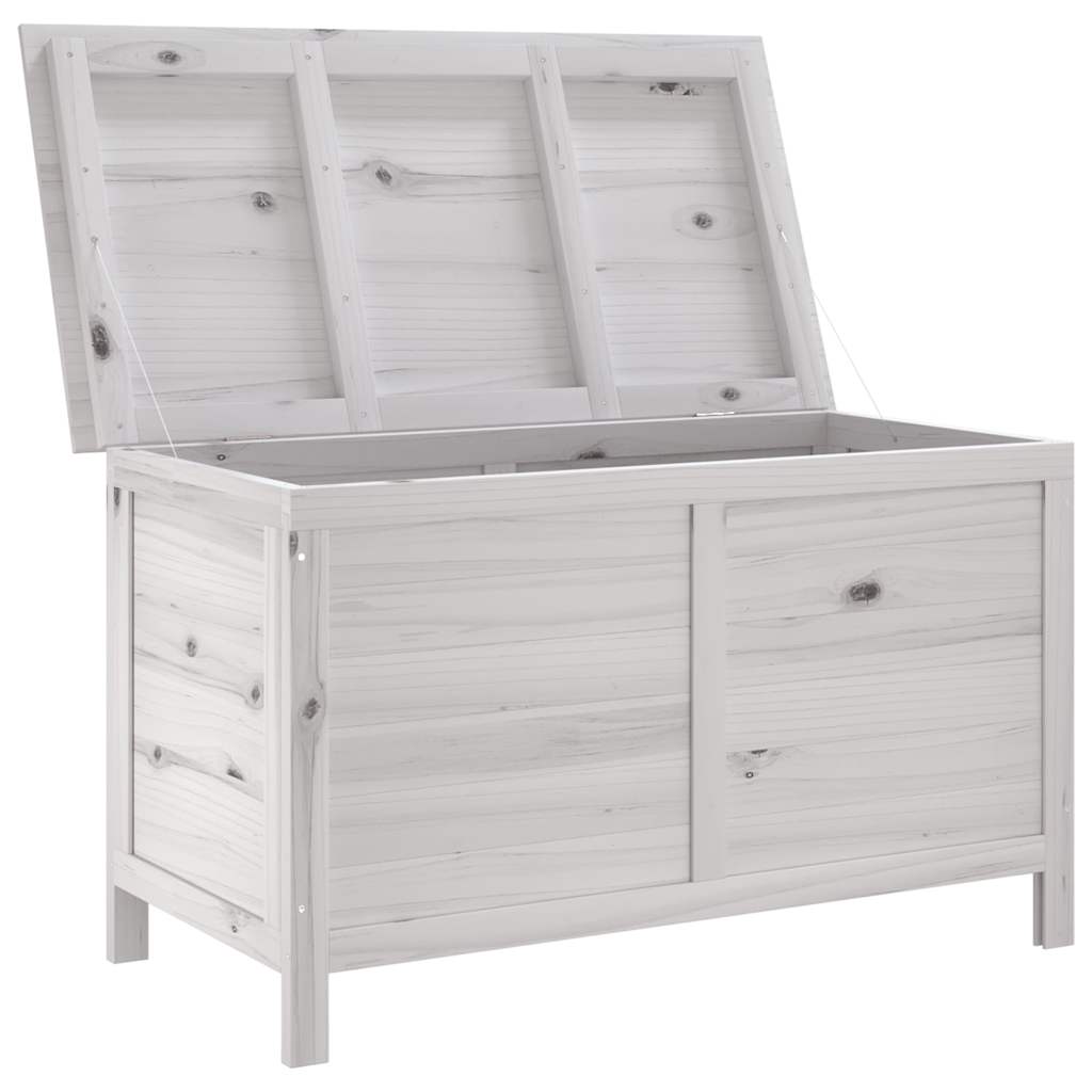 Garden Storage Box White 99x49,5x58,5 cm Solid Wood Fir
