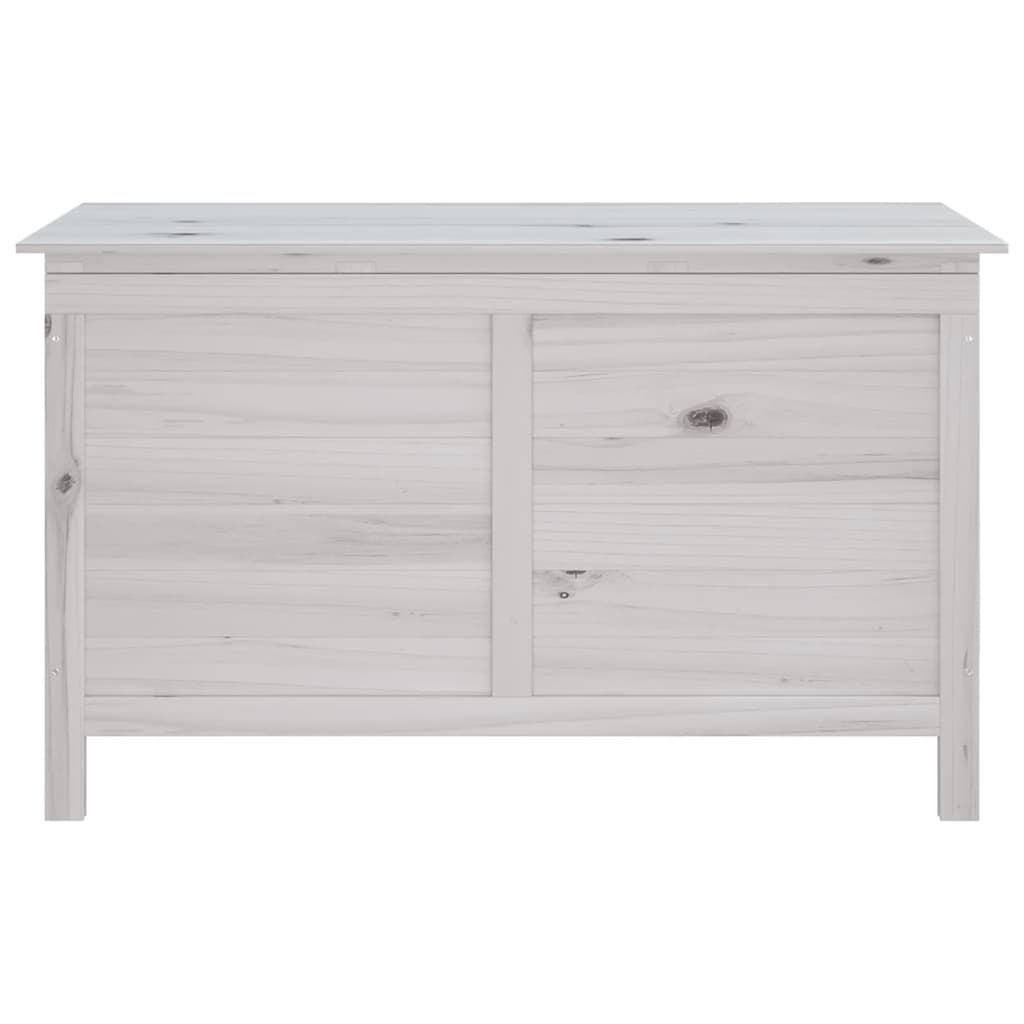 Garden Storage Box White 99x49,5x58,5 cm Solid Wood Fir