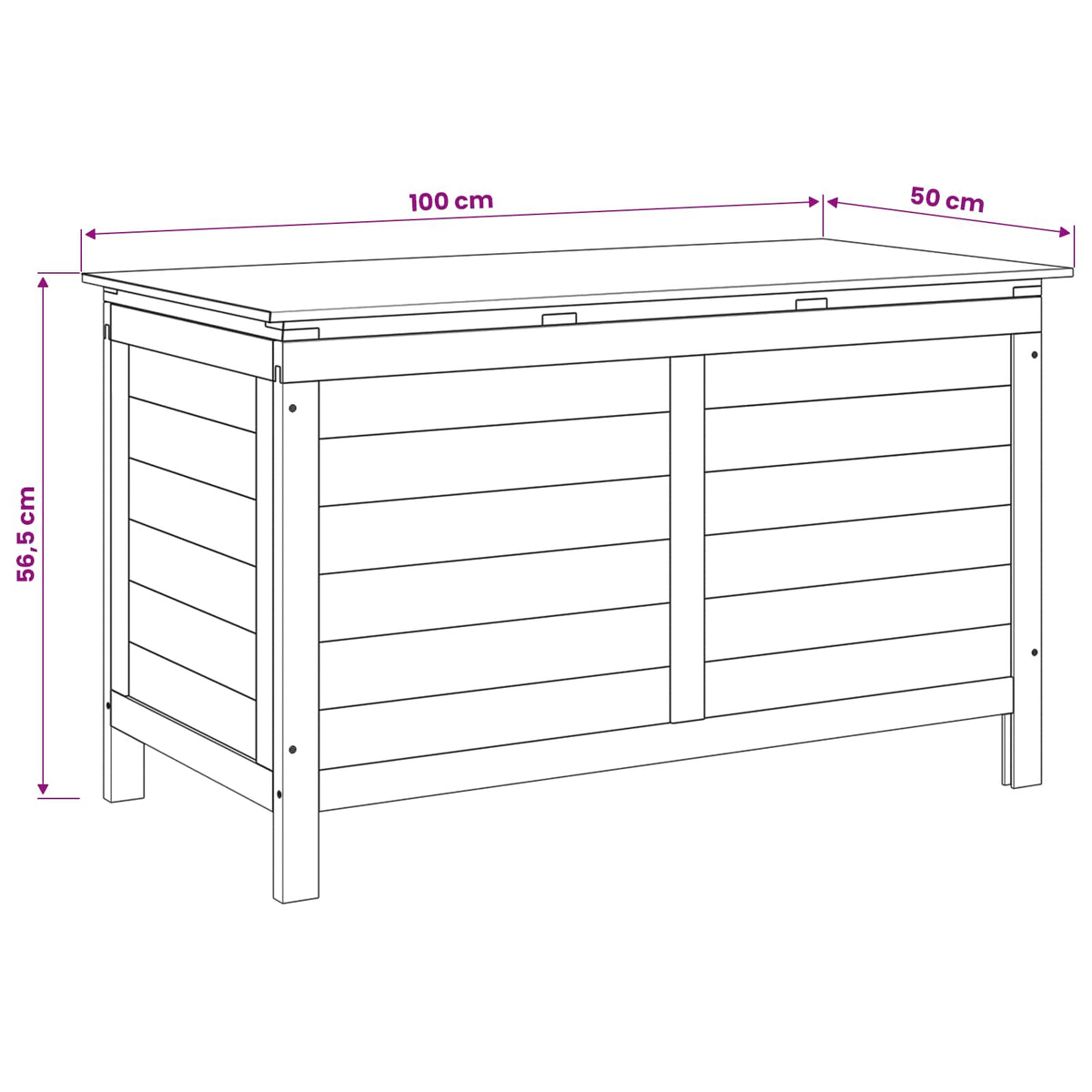 Garden Storage Box Anthracite 99x49,5x58,5 cm Solid Wood Fir