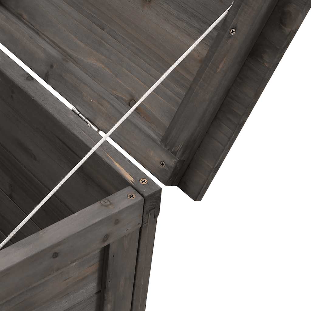 Garden Storage Box Anthracite 150x50x56.5 cm Solid Wood Fir