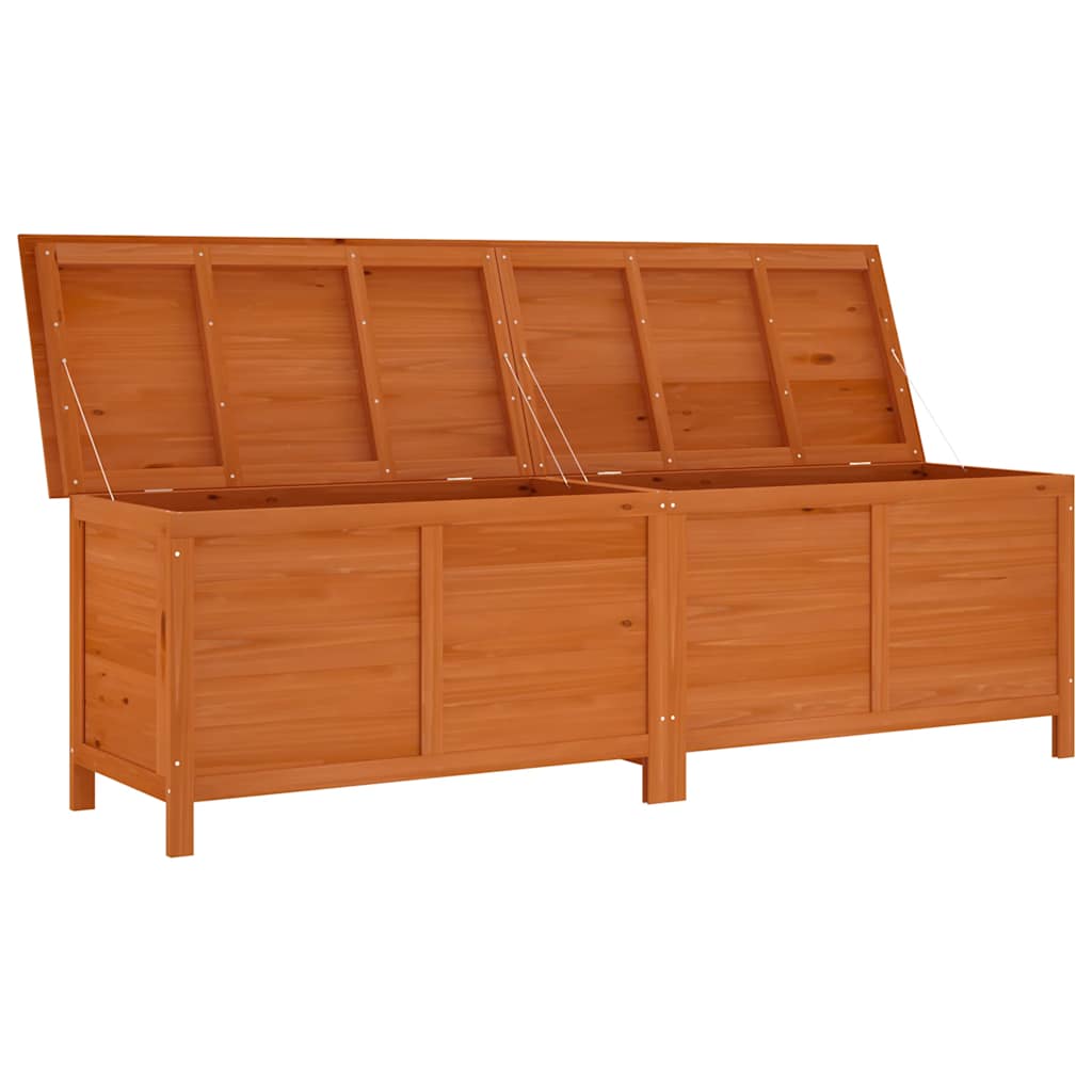 Garden Storage Box Brown 198,5x50x56,5 cm Solid Wood Fir