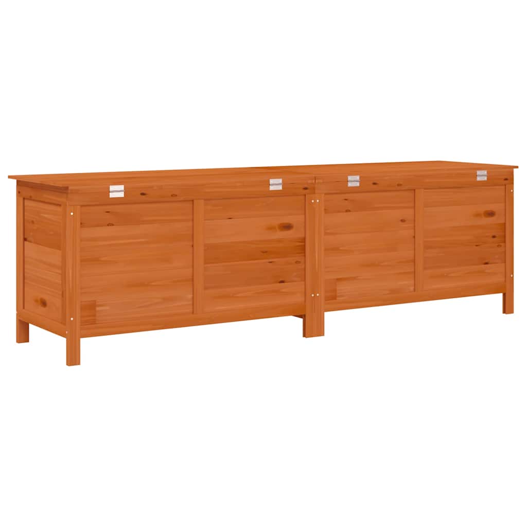 Garden Storage Box Brown 198,5x50x56,5 cm Solid Wood Fir