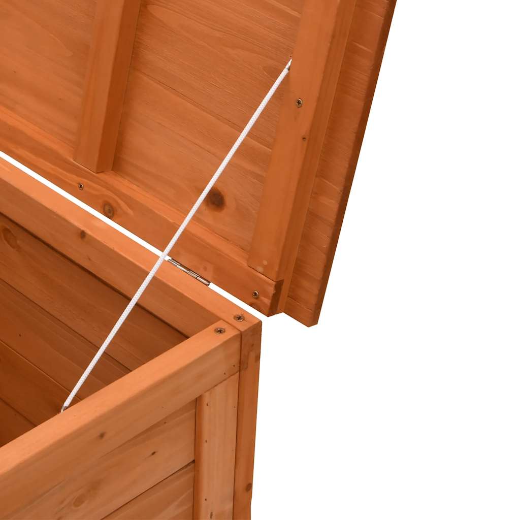 Garden Storage Box Brown 198,5x50x56,5 cm Solid Wood Fir