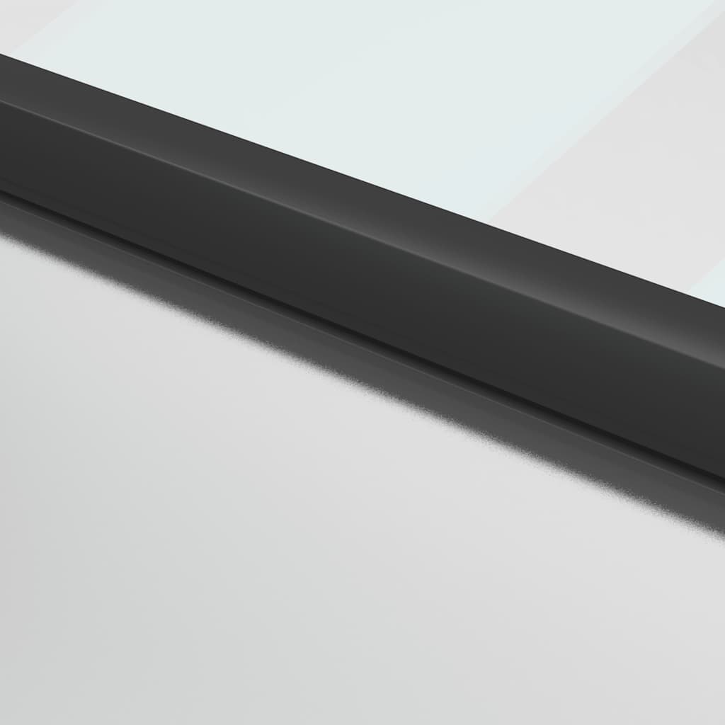 Interior Door Slim Black 93x201,5 cm Tempered Glass and Aluminium