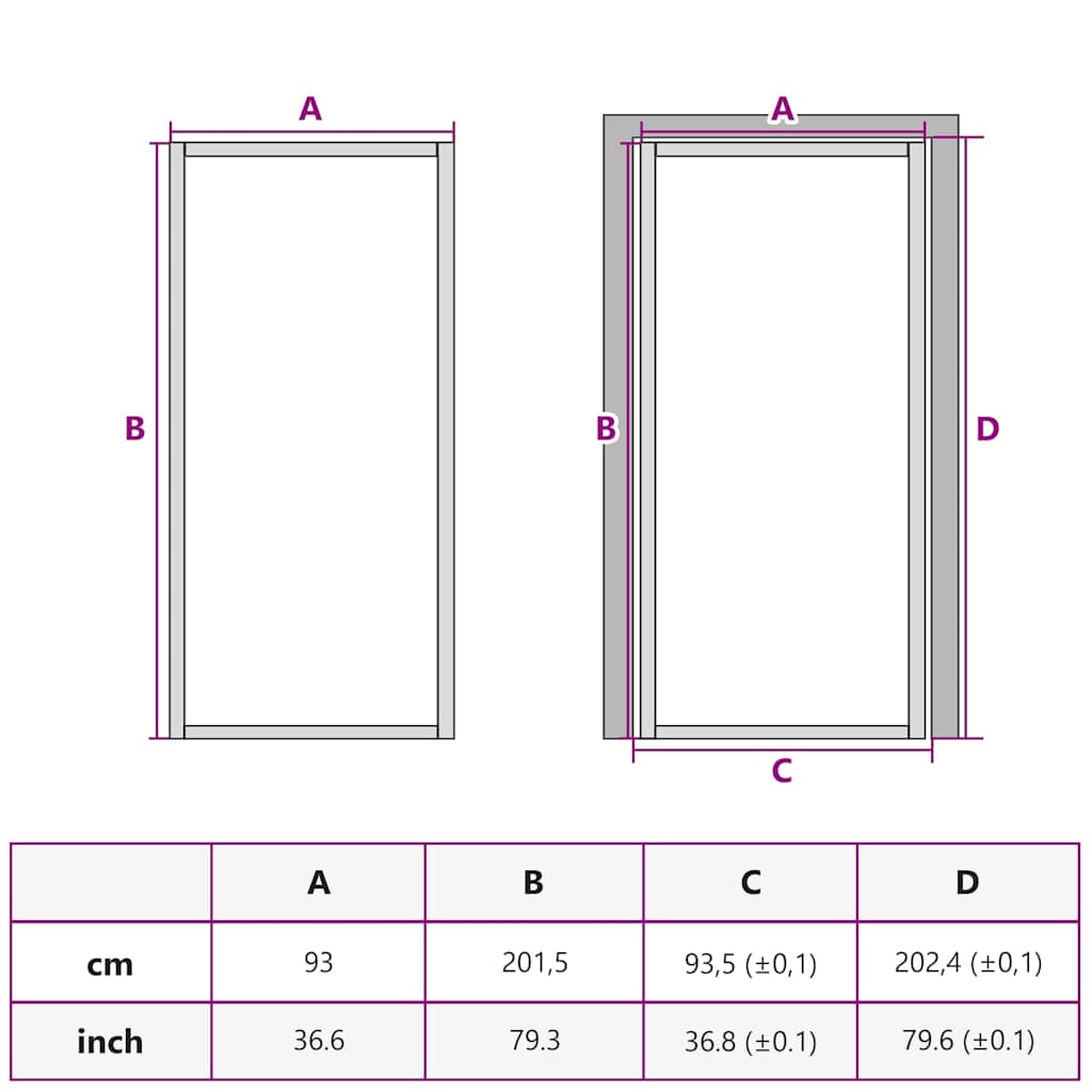 Interior Door Slim Black 93x201,5 cm Tempered Glass and Aluminium