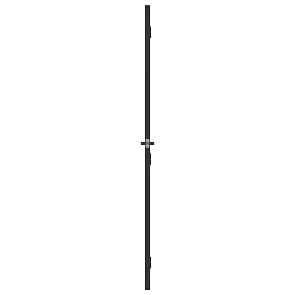 Interior Door Slim Black 102.5x201.5 cm Tempered Glass and Aluminium