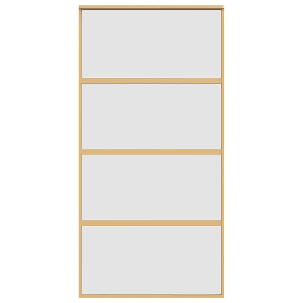Sliding Door Gold 102,5x205 cm Frosted ESG Glass and Aluminium