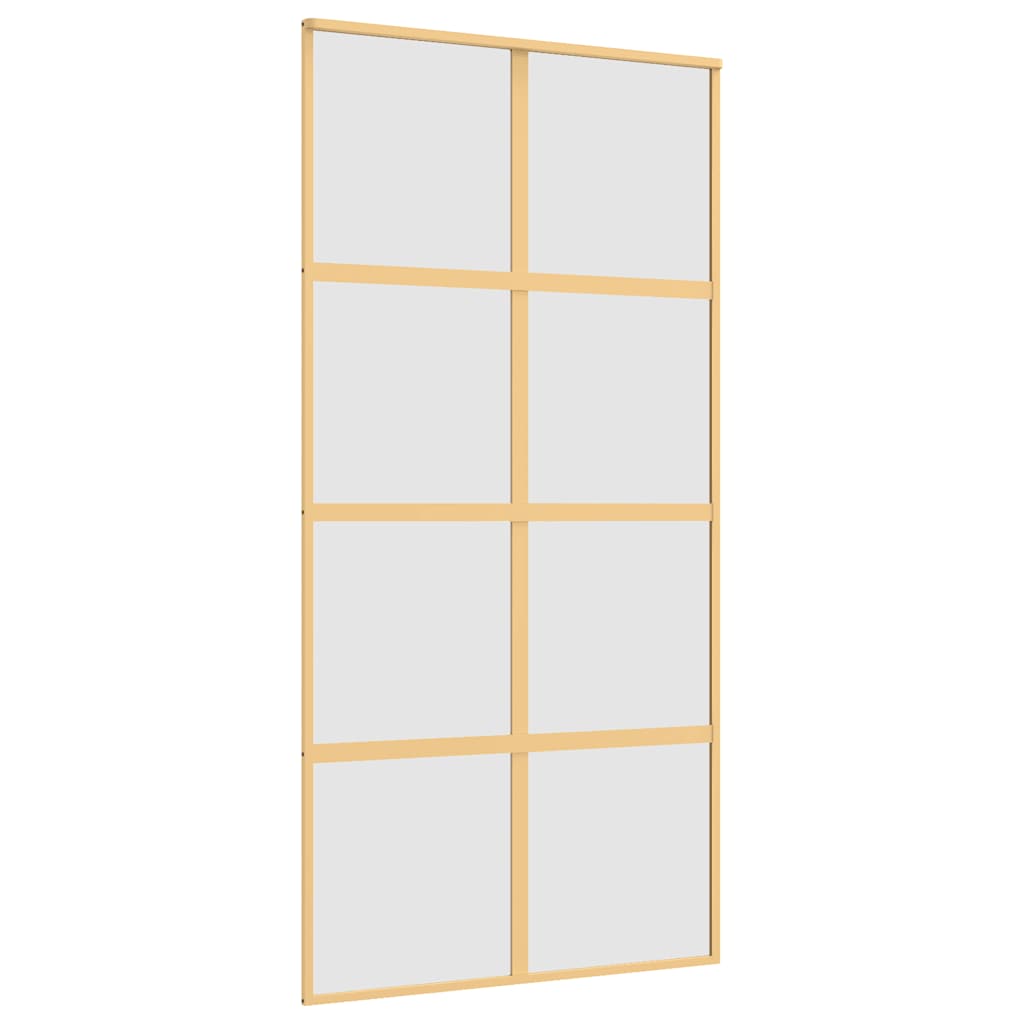 Sliding Door Gold 102.5x205 cm Frosted ESG Glass and Aluminium