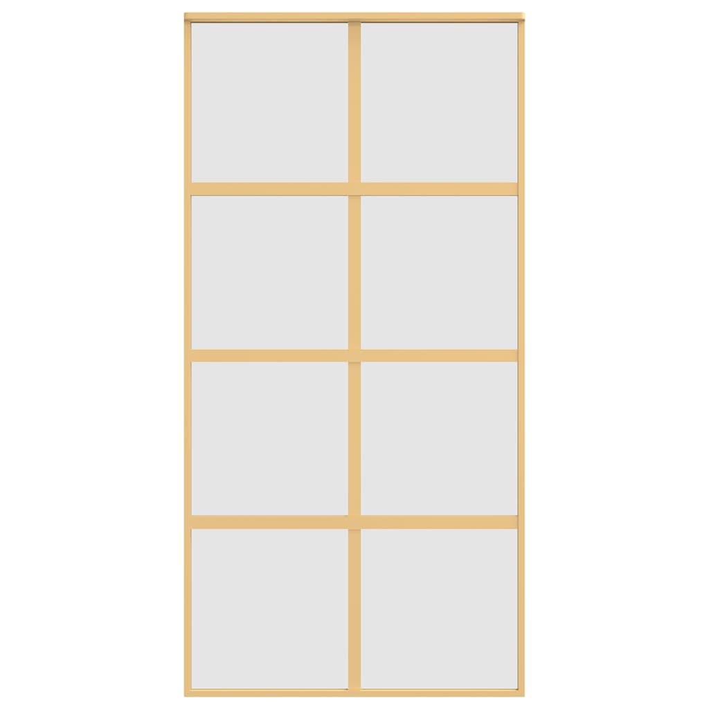 Sliding Door Gold 102.5x205 cm Frosted ESG Glass and Aluminium
