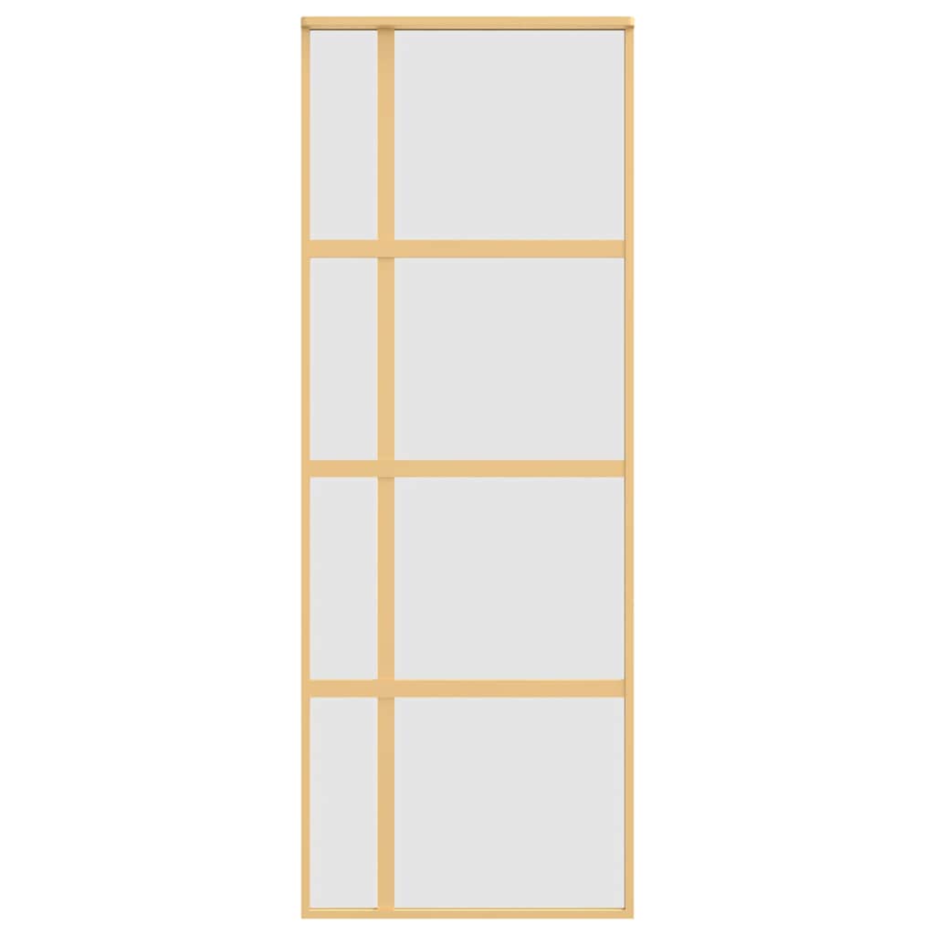 Sliding Door Gold 76x205 cm Frosted ESG Glass and Aluminium