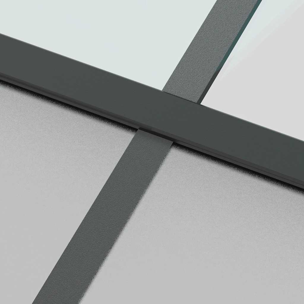 Sliding Door Black 102,5x205 cm Tempered Glass and Aluminium