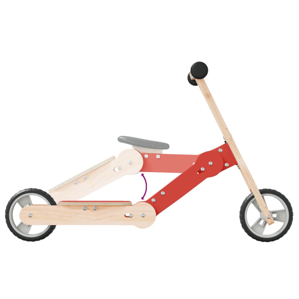 vidaXL Kids Scooter 2-in-1 Red