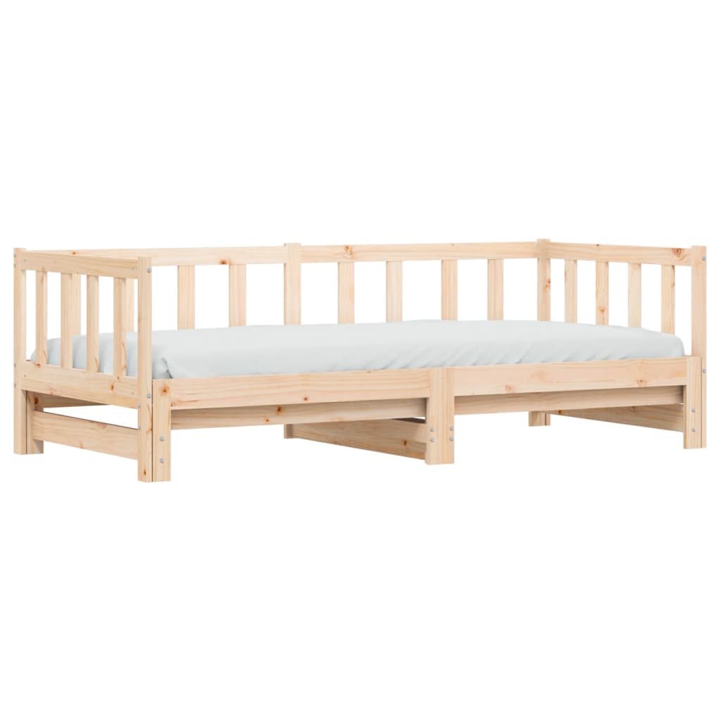 vidaXL Day Bed with Trundle 80x200 cm Solid Wood Pine