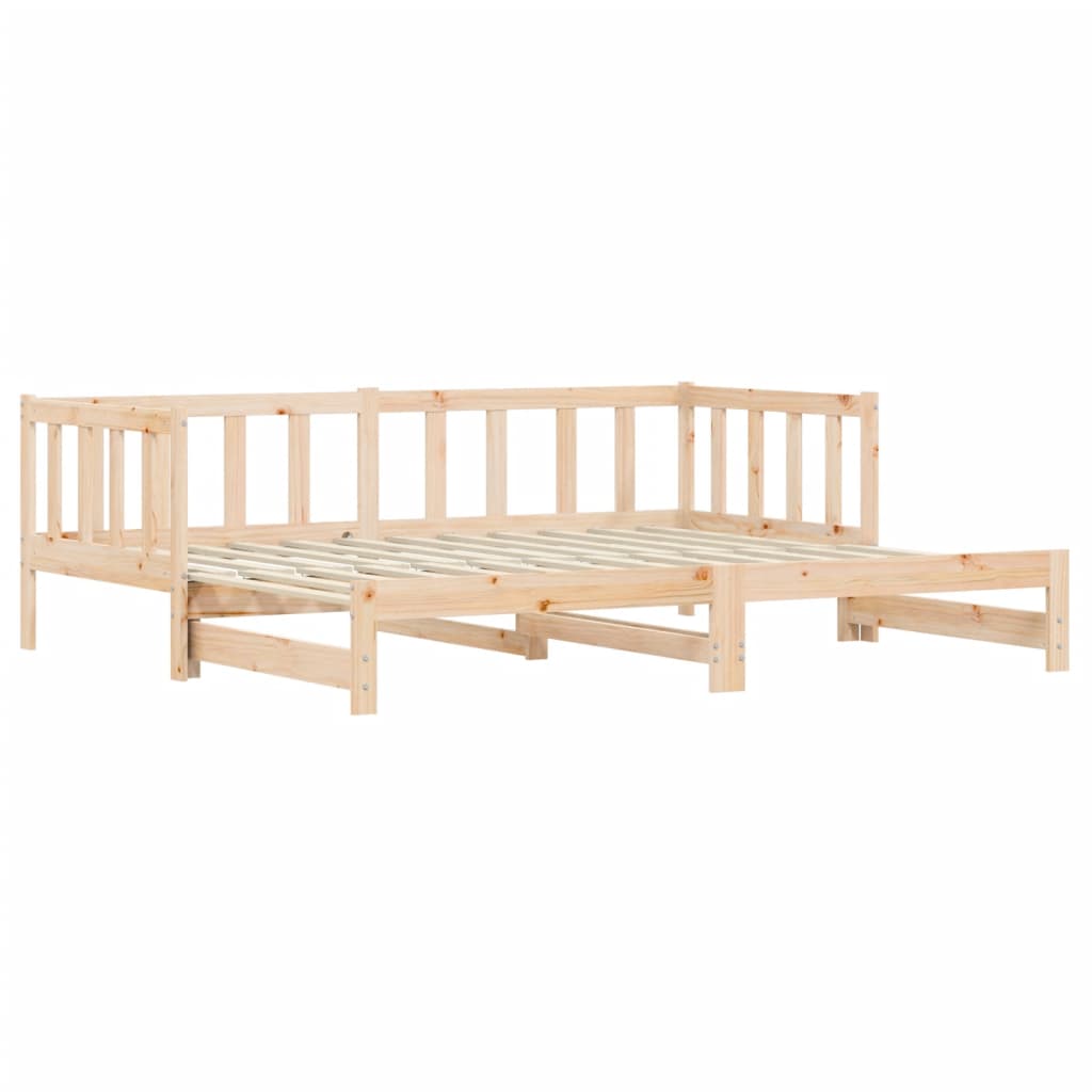 vidaXL Day Bed with Trundle 80x200 cm Solid Wood Pine