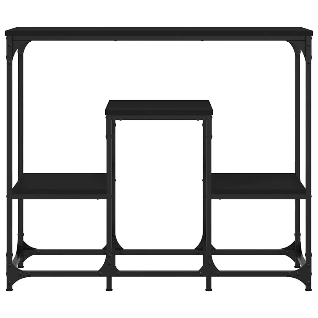 Console Table Black 89.5x28x76 cm Engineered Wood