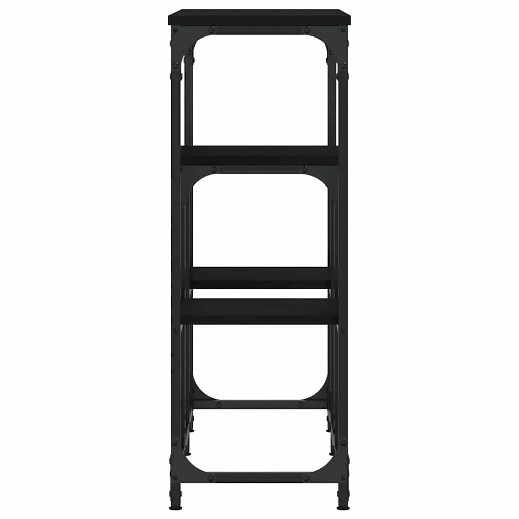 Console Table Black 89.5x28x76 cm Engineered Wood