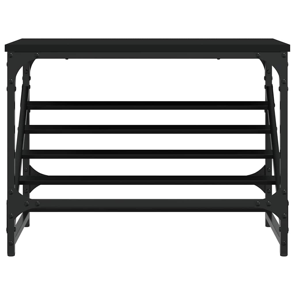 Shoe Rack Black 60x30x45 cm Engineered Wood