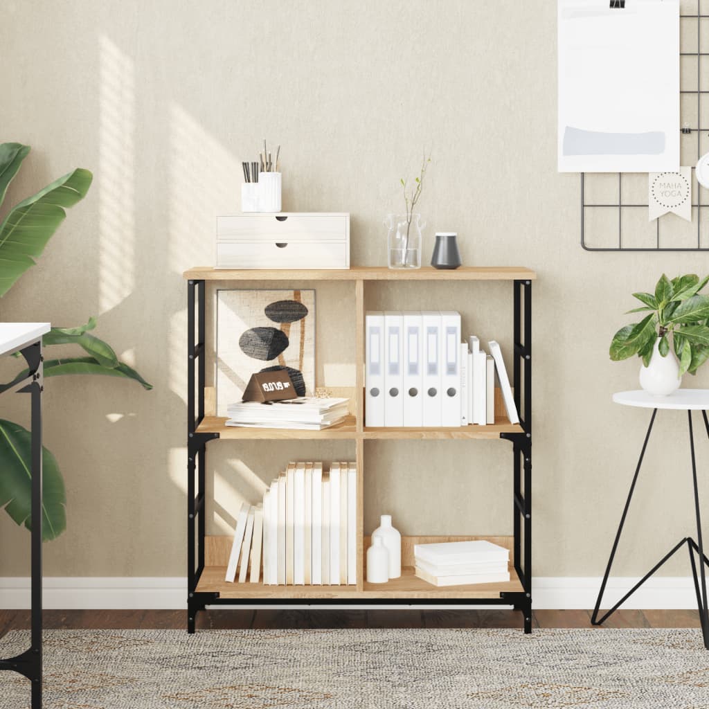 Bookshelf Sonoma Oak 78,5x33x82 cm Engineered Wood