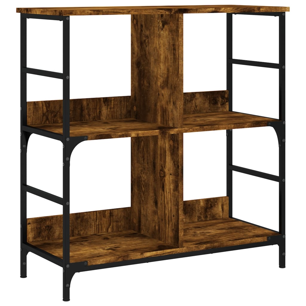 Bookshelf Smoked Oak 78,5x33x82 cm Engineered Wood